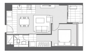 1 bedroom Floor Plan